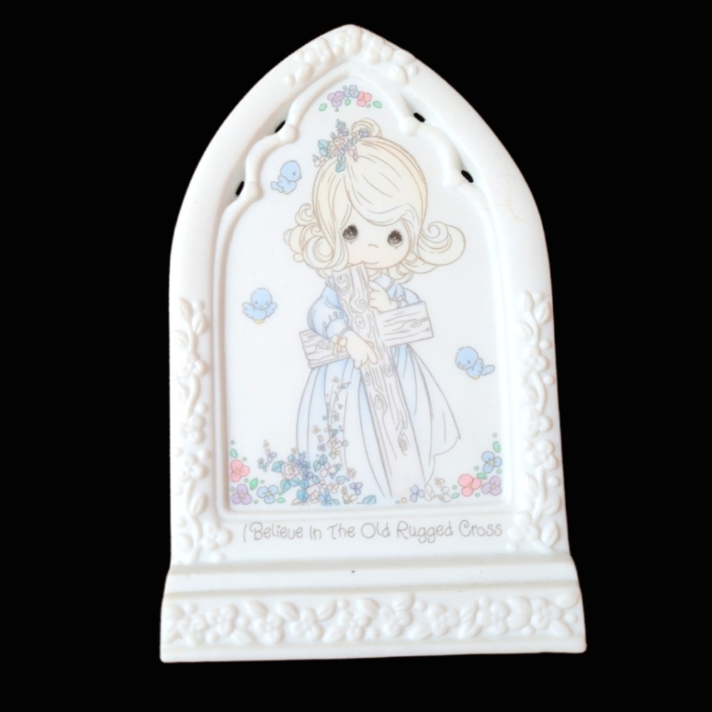 Vintage 1993 Precious Moments Collect "I Believe in the Old Rugged Cross" Statue